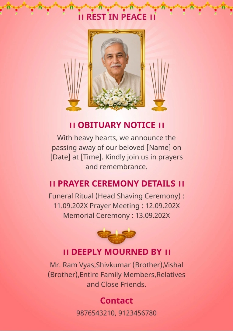 Shradh Card Templates